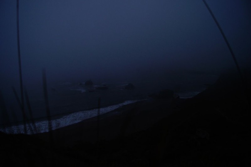 Create meme: darkness, foggy landscape, night