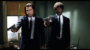 Create meme: John Travolta pulp fiction, pulp fiction Vincent VEGA, pulp fiction Vincent and Jules