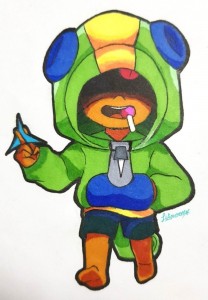 Create meme: brawl stars leon, brawl, brawl stars leon figure without hood