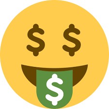 Create meme: dollar face emoji, emoji money, emoji money