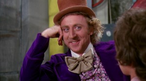 Создать мем: коварный план, ну давай расскажи, willy wonka