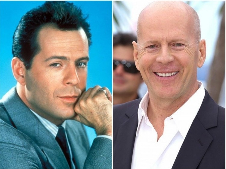 Create meme: Bruce willis, Bruce Willis as a young man, bald stars