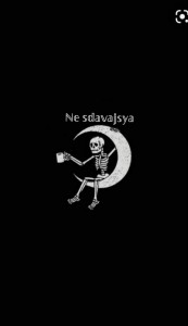 Create meme: for iPhone, skeleton, darkness