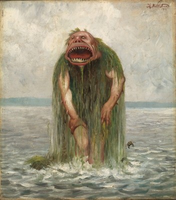 Create meme: Theodor Kittelsen trolls, theodor kittelsen, Theodor Kittelsen the Water Troll