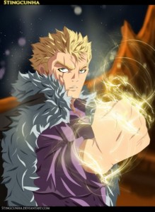 Create meme: sting eucliffe, fairy tail, dragon ball z