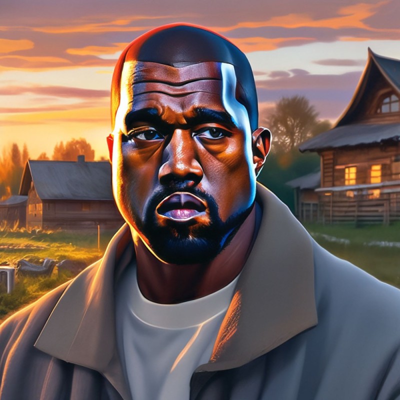 Создать мем: портрет kanye west, канье вест, kanye west donda