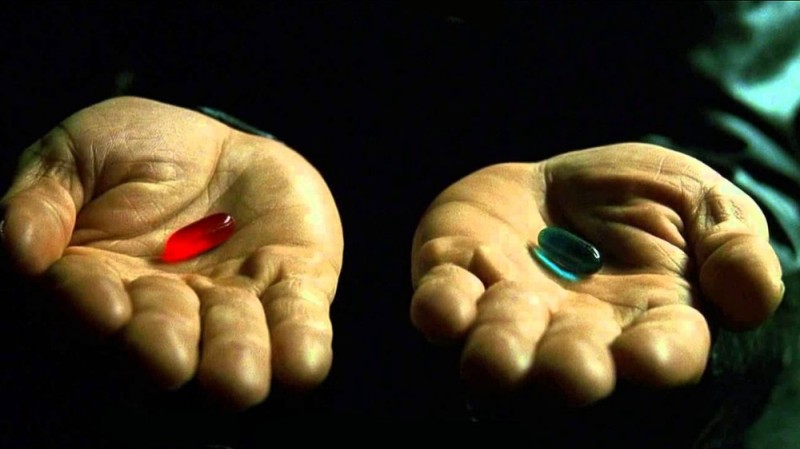 Create meme: red or blue pill, morpheus pills, Morpheus pills