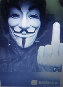 Создать мем: анонимус, маска с факом, гай фокс анонимус