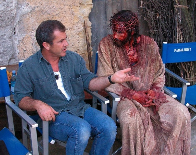 Create meme: Mel Gibson and Jesus, James Caviezel The passion of Christ, Jesus the passion of christ