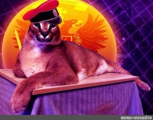 Create meme: slap the russian cat, caracal slap, slap big russian cat