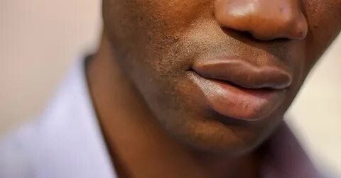 Create meme: lips are black, male lips, lips 