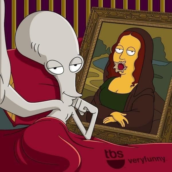 Create meme: cartoon American dad, The American dad is an alien, Roger from American Dad