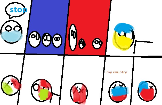 Create meme: countryballs poland, Countryball European Union, cannibals 