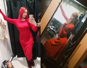 Создать мем: ирина полозова, юлия щаулина инстаграм, рыжая девушка в зеркале