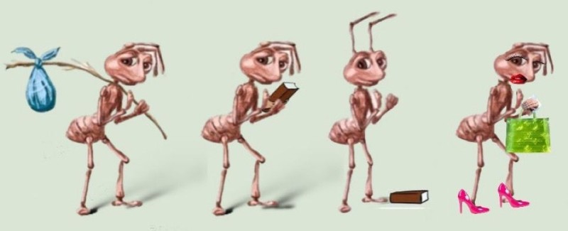 Create meme: ant meme, ant , ant girl