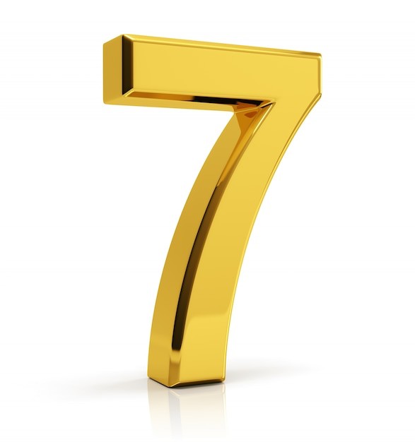 Create meme: gold numbers, 7 digits, the number 7 is golden