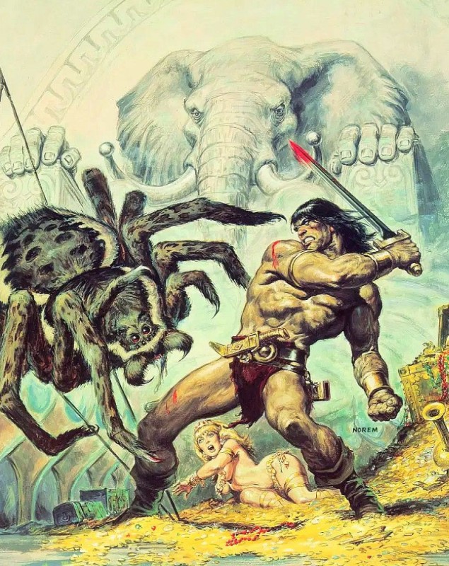 Create meme: conan pulp art, Frank Frazetta The Barbarians, Conan the Barbarian by Frank Frazetta