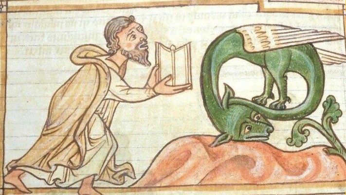 Create meme: medieval bestiary asp, medieval bestiary, The medieval basilisk bestiary