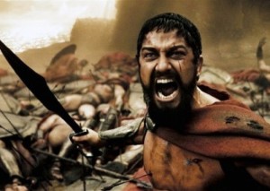 Create meme: the battle of Thermopylae, gerard butler, 300 Spartans