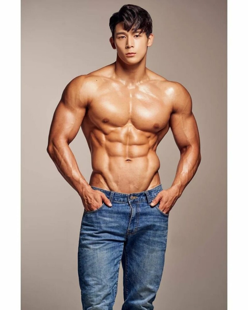 Asian muscular men