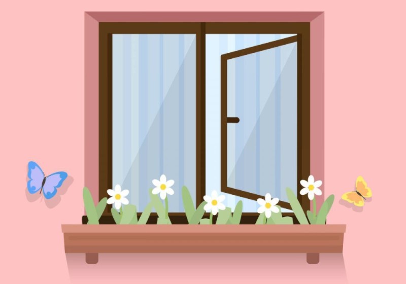 Create meme: drawing window for children, illustration window, The vector graphics window