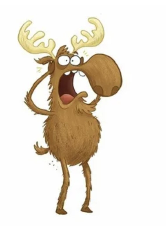Create meme: funny deer, cartoon deer, moose deer