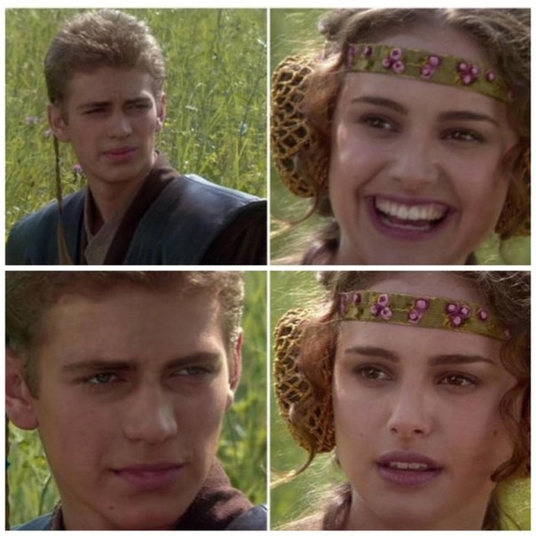 Create meme: Anakin Skywalker and Padme Meme, Anakin and Padme on a picnic meme, Anakin and Padme on a picnic