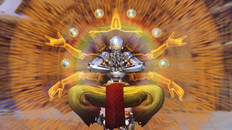 Create meme: huitzilopochtli zenyatta, screenshot , overwatch 