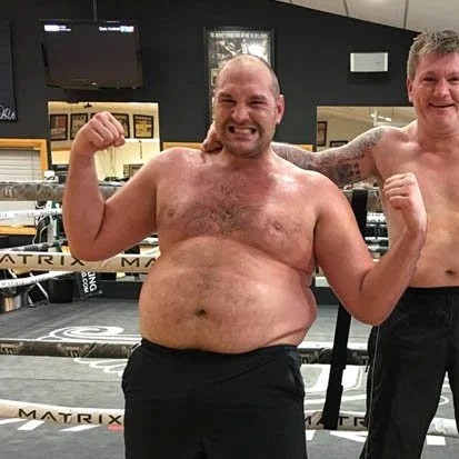 Create meme: Tyson fury is fat, Tyson fury ricky Hatton, Tyson fury 