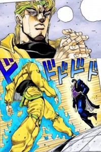 Create meme: dio and jotaro, jojo's bizarre adventure, dio and jotaro meme