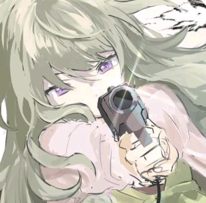 Create meme: anime girl with a gun, gun anime, anime art
