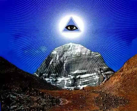 Create meme: The sky of Tibet, The world eye of Shambhala, Muldashev mount Kailas