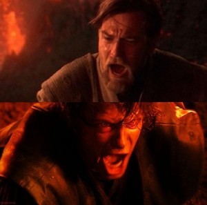 Create meme: Anakin Skywalker meme, evil anakin, Obi Wan Kenobi and Anakin Skywalker