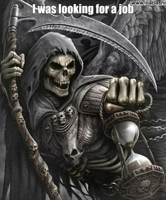 Create meme: the grim Reaper , skeleton death, skull of death