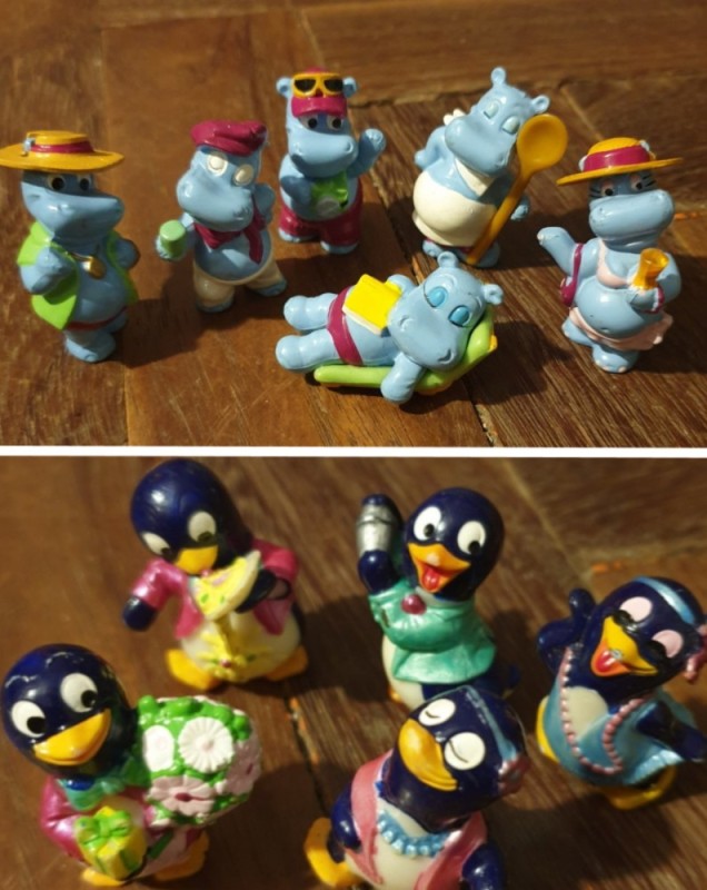 Create meme: Kinder surprises of the 90s collection, Behemoths from the Kinder surprise of the 90s, toys from childhood