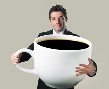 Create meme: a cup of black coffee, a huge mug of coffee, a large cup of coffee