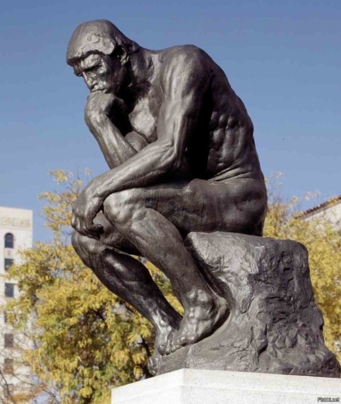 Create meme: the thinker Auguste Rodin, the statue of the thinker by Rodin, thinker sculpture by michelangelo