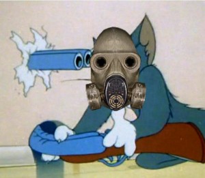 Create meme: helmet from the game fallout, gas mask cartoon, tom shoots himself