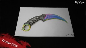 Create meme: the pattern of karambit, karambit knife called chameleonic, karambit fade pattern