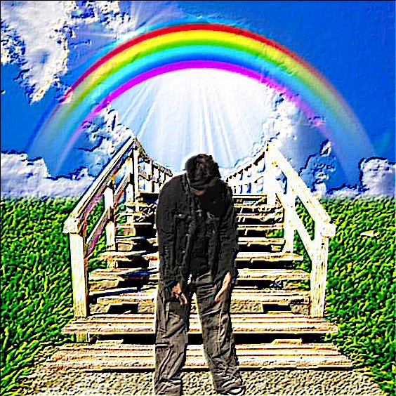 Create meme: sky rainbow , rainbow bridge, beautiful rainbow