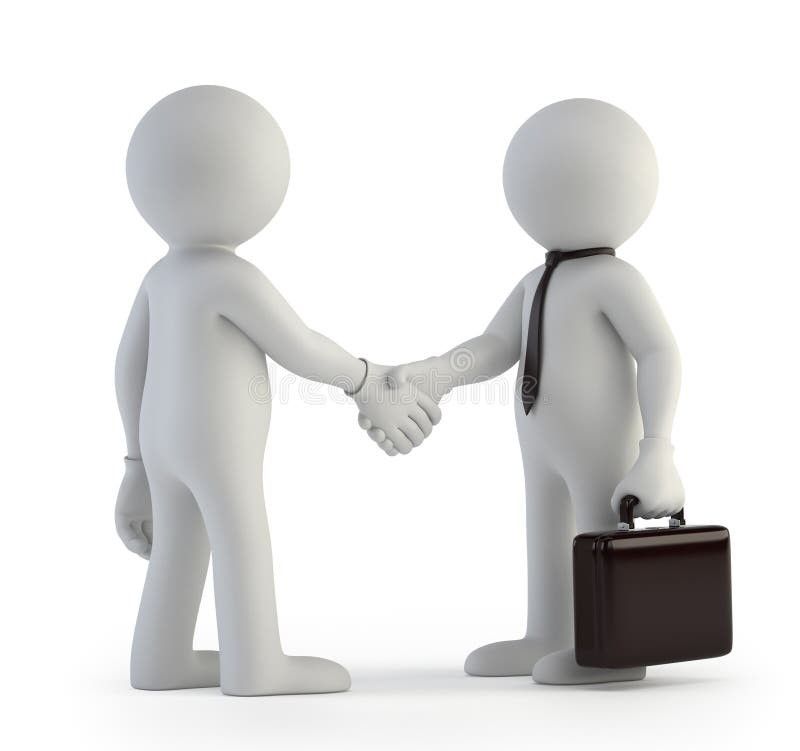 Create meme: little men shake hands with each other, business men, the little men shake hands