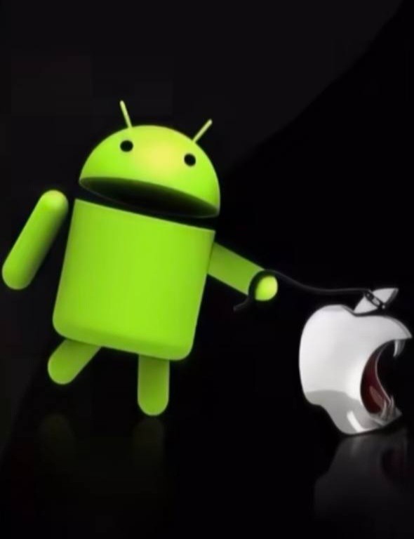 Create meme: android vs iphone, android vs ios, android vs apple 