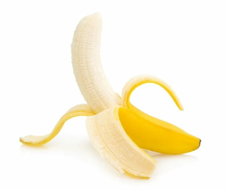 Create meme: banana , opened banana, banana half peeled