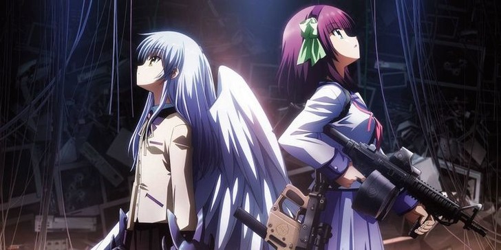 Создать мем: ангел аниме, angel beats скриншоты, ангельские ритмы аниме