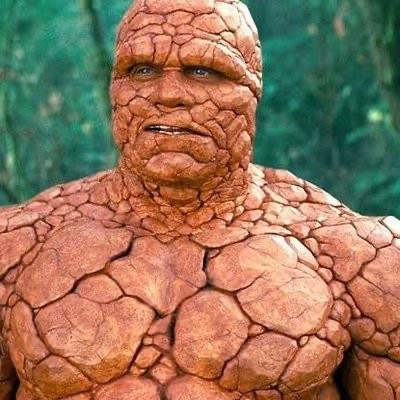 Create meme: fantastic four, the stone man, traces on the skin