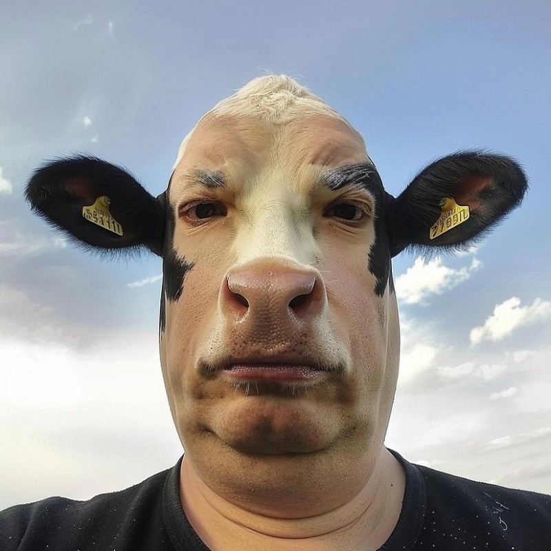 Create meme: cow cow, funny cow, cow head