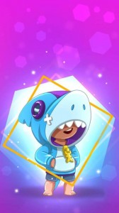 Create meme: brawl stars Leon shark, Leon shark from brawl stars art, lion shark from brawl stars