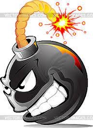 Create meme: angry bomb, cartoon bomb, fun bomb