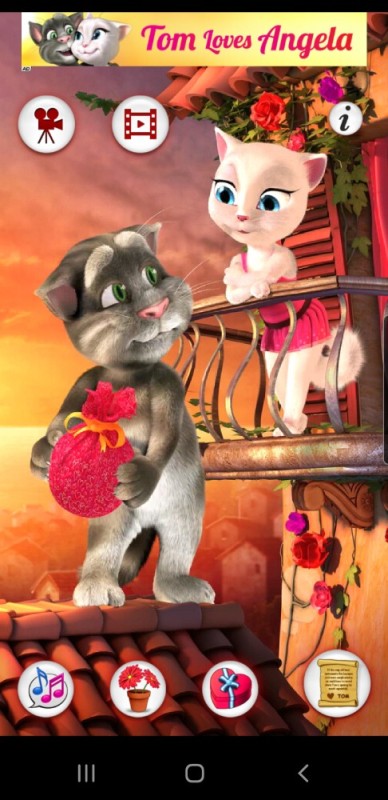 Create meme: game talking Tom, Angela cartoon angela., Tom and Angela love