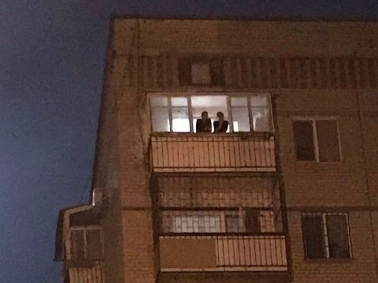 Create meme: Come out on the balcony, the high-rise building balcony, people on the balcony